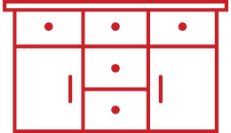 Icon of red cabinets