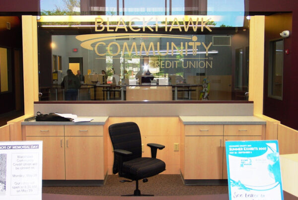 Blackhawk Community Credit Union front desk area