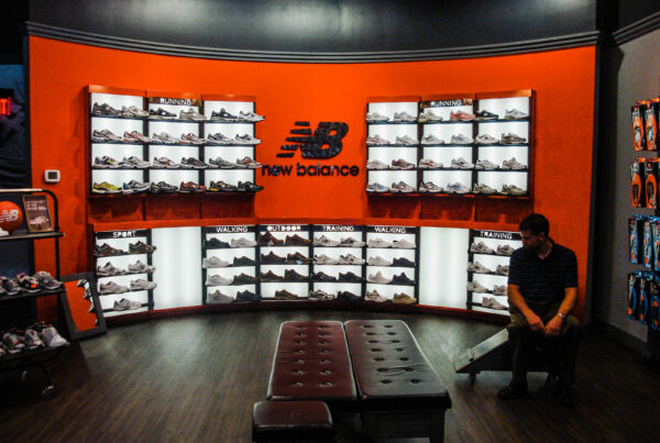 New Balance shoe display