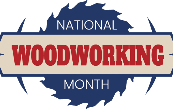 logo for national woodworking month